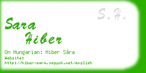 sara hiber business card